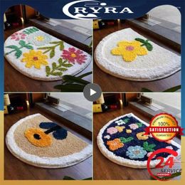 Carpets Floor Mat Mesh Red Small Flower Cotton Waterproof Household Tools Kitchen Carpet Tree Simple