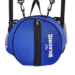 Day Packs Portable Basketball Shoulder Bag Single Soccer Volleyball Softball Storage Round Sports Ball (with 2 Side Pockets)