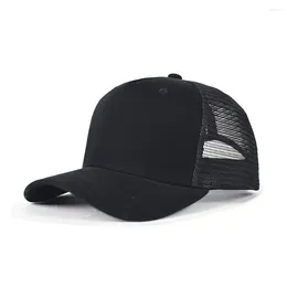 Ball Caps Outdoor Sports Baseball Cap Men Summer Breathable Mesh Visor Korean Version Light Plate Solid Colour Hat Leisure