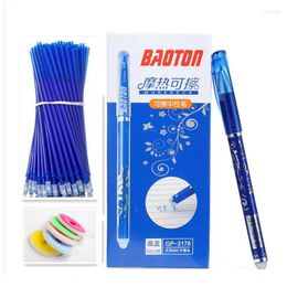 Lot Erasable Gel Pens Rod 0.5 Mm Extra Fine Refill Core Replacement Full Needle Tube Crystal Blue Black Pen