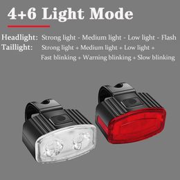 Bicycle Light MTB Bike Front Rear Lights LED Recharged Front Tail Lamps Rechargeable Lighting Cycling Lamps Bicycle Accessories