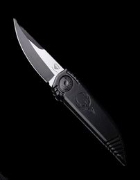 Asheville Steel Paragon Phoenix Knife Black 38quot TwoTone Satin DE Blade Aeronautical aluminium Handle9470105