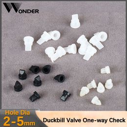 Mini Silicone Duckbill Valve One-way Cheque Valve for Liquid and Gas Backflow Prevent Black Hole Diameter 2-5mm