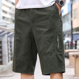 Men's Shorts Men Elastic Waist Summer Athletic With Zippered Pockets Wide Leg Streetwear For Comfort Style