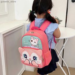 Backpacks 4-8 Year Old Kindergarten Cartoon Childrens Backpack Cute Girl Kitty Print School Bag Childrens School Bag Boys Y240411