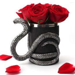 Mugs Cobra Mug Cup With Snake Handle 304 Stainless Steel Resin Drink Water Beer El Bar Home Domineering Creative