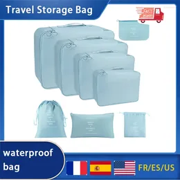 Storage Bags Cross-border Travel Bag Set Luggage Underwear Shoes Pocket Organise Clothes Waterproof