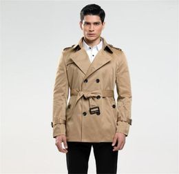 Men039s Trench Coats Lapel Fashion Mens Man Clothes Chaquetas Hombre Khaki Slim Fit Overcoat Long Sleeve Designer Spring Autumn1230114