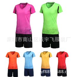 Training Uniform Womens Football Match Jersey Set with Printed Embroidery