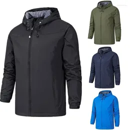 Men's Jackets Windbreaker Waterproof Hooded Wind Breaker Casual Coat Male Clothing Windproof Autumn Spring Outwear Men