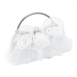 Evening Bags E74B Women Clutch Bag Elegant Bridal Handbag Fashion Shoulder With Chain Flower For Party Wedding