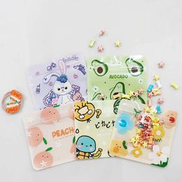 Gift Wrap 25pcs Cute Cartoon Patternt Plastic Bag Candy Jewellery Packaging Pouches Reclosable Flat Mylar