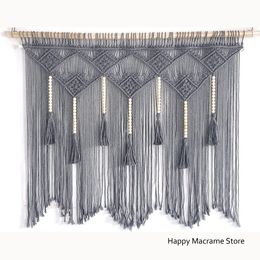 Macrame Headboard Macrame wall Hanger Boho Wall Art tapestry Macrame Window Curtains Tassel wall hanging Boho Wall Decor