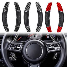Carbon Fibre Steering Wheel Paddle Shifter Extension for Porsche Panamera Macan Cayenne 718 911 918 Spyder 2014-IN