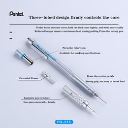 Japan Pentel Mechanical Pencil 0.3/0.5/0.7/0.9mm Low Centre Gravity Metal Sketch Drawing Pencil Office School Writing Stationery