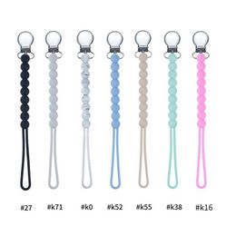 Pacifier Holders Clips Sile Baby Anti-Drop Chain Soother Holder Teething Bead Nipple Infant Chewable Toys Yfa3006 Drop Delivery Kids M Otknr