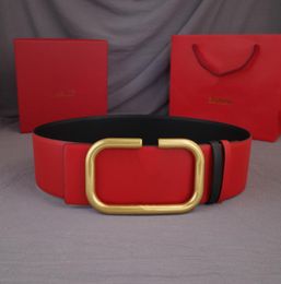 Women Waistbands 7cm Width Genuine Leather Belt Top Quality Men Designer Belts V Buckle chokely Womens Waistband Cintura Ceintures1506229
