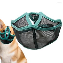 Dog Collars Mouth Cover For Anti-Biting Breathable Pet Basket Muzzles Adjustable Mesh Face Muzzle Small