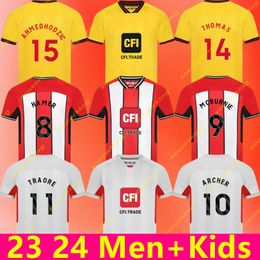 23 24 Sheffield Home Soccer Jerseys Promotion Sander Berge United John Egan Rhian Brewster Anel Ahmedhodzic Oliver 2024 Kids Kit