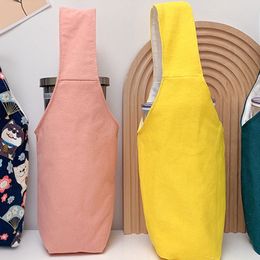 Colour Canvas Water Bottle Holder Carry Bag Coffee Cup Storage Sleeve Cover Handbags Mobile Phone Umbrella Hand Bags Accessories