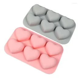Baking Moulds 6 Cavities Mousse Moulds Heart Shaped Cake Pan Chocolate