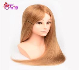Whole Realistic Fiberglass mannequin head with shoulders for wigs hairdresser training head manikin Styling Training head for hair1335810