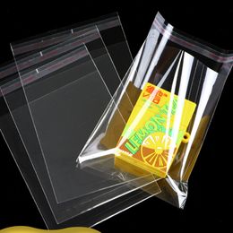 200Pcs Self-adhesive Cellophane OPP Poly Bags Clear Self Adhesive Seal Plastic Packaging Storage Bag Clothing Mask Packaging Bag