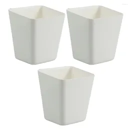 Storage Bags 3 Pcs Plastic Garbage Can Small Hanging Bucket Basket Multi-purpose Container Accessories Case White Sundries