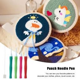 Embroidery Punch Needle Punch Needles Hooking Tool Kits Rug Embroidery Pens With Needle Threader For Embroidery Floss Craft