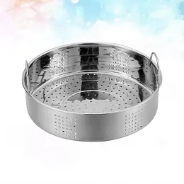 Double Boilers Cookware Steamer Grid Stainless Steel Food Basket Handle Bun Wooden Cooking Utensils