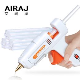 Gun Air Upgraded Hot Melt Glue Gun 70w/100w/120w/150w Convenient Repair Adhesive Tool with Glue Stick and Eu Conversion Head