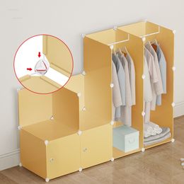 Wardrobes Dormitory Clothes Storage Cabinets Home Bedroom Wardrobe Simple Assembly Locker Rental Room Plastic Small Wardrobes