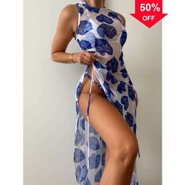 DEALS New Fashion Designer Wholesale Womens Swimwears Sexy Bikinis Swimsuits Womens Swimwear 3 Pieces Leaf Print Thong Bikini Women With Cover Up Swimwear Female T