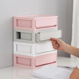 Multi-layer Desktop Storage Box Office Dormitory Student Stationery Sundries Organising Drawer Box Home Cosmetic Storage Cabinet