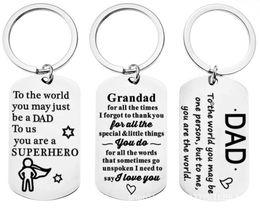 New Stainless Steel Keychain Military Brand Laser Engraved Dad Fathers Day Commemorative Gift