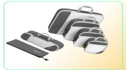 Gonex SET Travel Compression Packing Cubes Luggage Suitcase Organiser Hanging Storage Bag ECO Premium Mesh LJ2009228624811