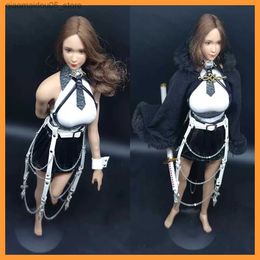 Action Toy Figures Transformation toys Robots 1/6 ratio womens sexy shoulder strap tight vest leather pleated tie sword corner suitable for 12 action figures