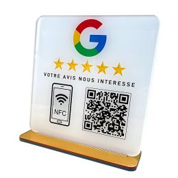 Customize Google Review QR Code Sign NFC Social Media Plate Barb Eyelash Nail Shop Decoration