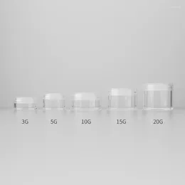 Storage Bottles 50pcs 5g Empty Small Round Sample Cream Bottle Jars Container Mini Plastic For Nail Art DIY PS