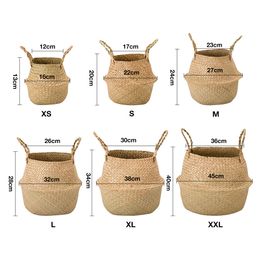 Wicker Planter Storage Basket Flower Baskets Laundry Storage Decorative Basket Pot Rattan Flower Planters Household Organiser