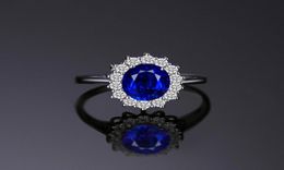 Blue Sapphire Engagement 925 Sterling Silver Ring Wedding Jewellery desinger rings89107761491860