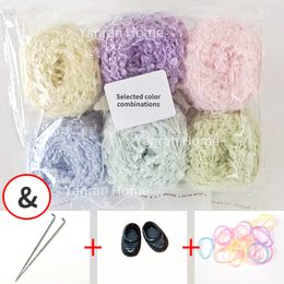 Soft Teddy Bear Wool Set Dolls Plush Special Thread Hand Knitting Circle Thread Crocheted For Hair DIY Wool Material Package