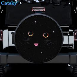 cat eyes SUV Car Tire Cover Father's Gift Auto Parts Spare Tire Cover Personalized Camper Tire Cover