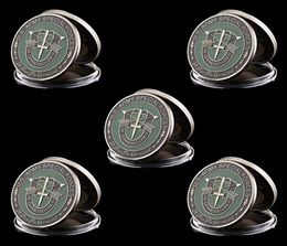 5pcs US America Army Craft Special Forces Nice Green Military Beret Metal Challenge Coin Collectibles3037454