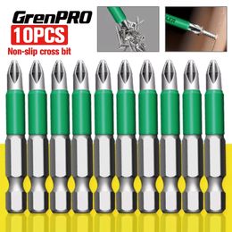 GrenPRO 3/5/10Pcs 50mm PH2 Cross Bit Drill Set Magnetic Screwdriver Drill Bit Head Screwdriver Bits Anti Slip Electric Hex