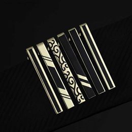 Tie Clips Mens Business Simple Black Tie Clip Classic Fashion Personality Retro Xiangyun Y240411