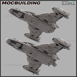 MOC Building Block Space Ship Starfighter Battleship Shuttle Model DIY Bricks Assembling Toys Christmas Present Birthday Gift