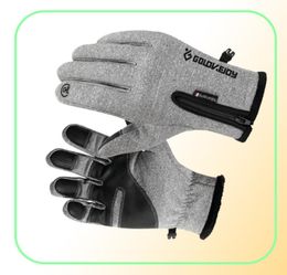 Winter Cycling Bicycle Gloves Windproof Thermal Warm Fleece Gloves Men Women Motorcycle Snow Skiing Sport Bike Glove7920492