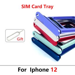 Original For iPhone 12 Pro Max Mini Dual SIM Card Slot SD Card Tray Holder Adapter Replacement Parts