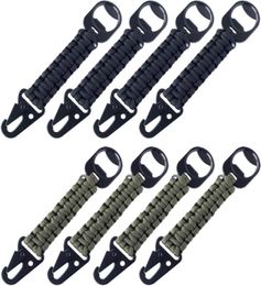 8pcs QingGear Handcrafted Paracord Carabiner Clip Lanyard With Bottle Opener Keyring for Backpacks Bags Keys Purses Pants And More8250808